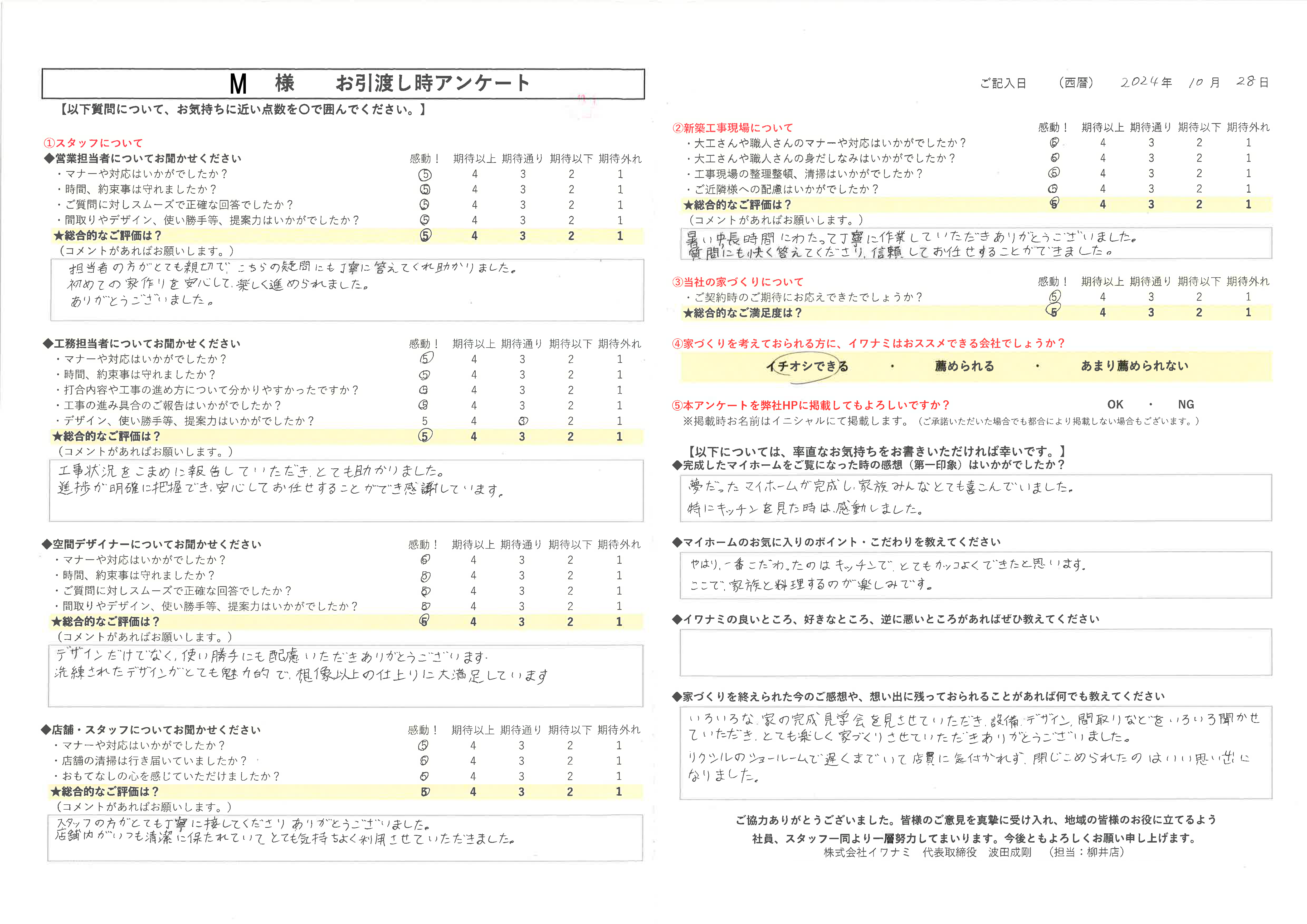 夢だったマイホームが完成し、家族みんなとても喜んでいました。